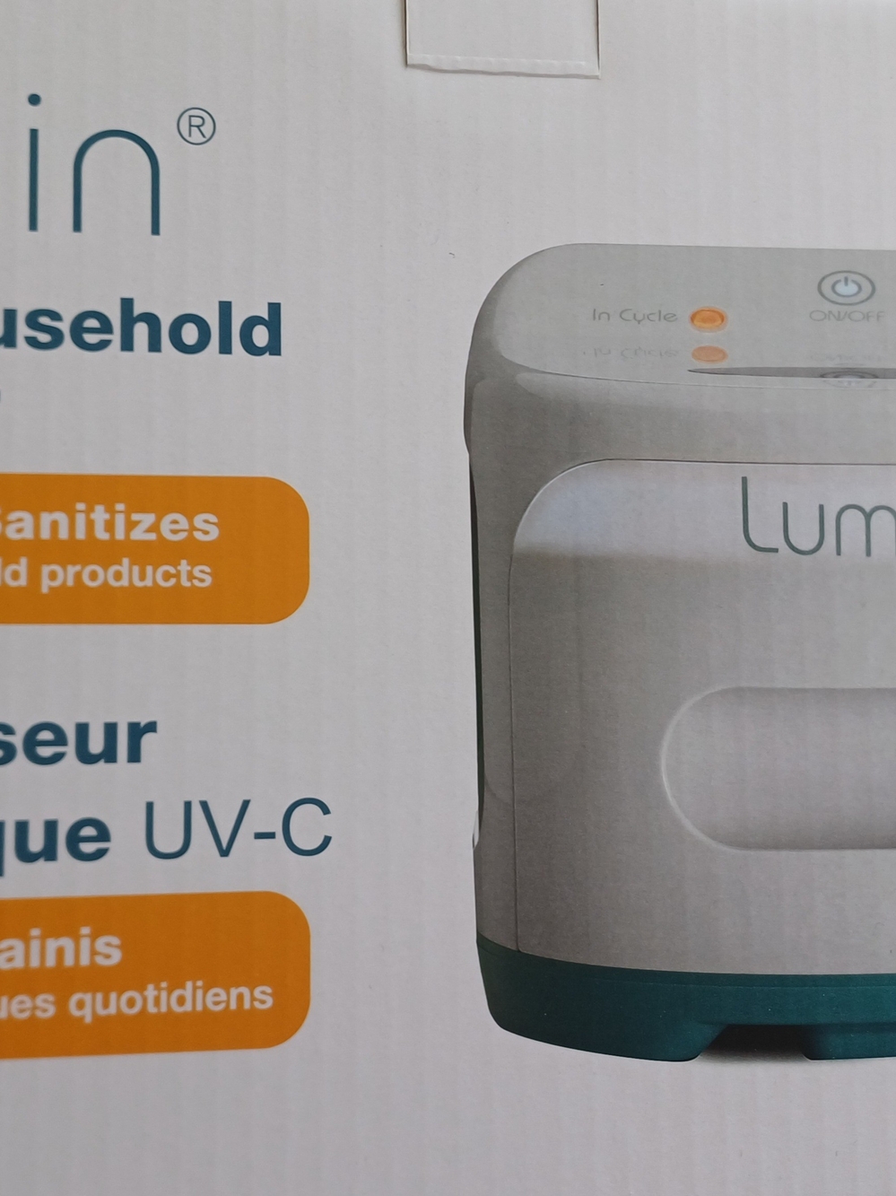 NIB Lumina UV-C Household Sanitizer — White and Teal